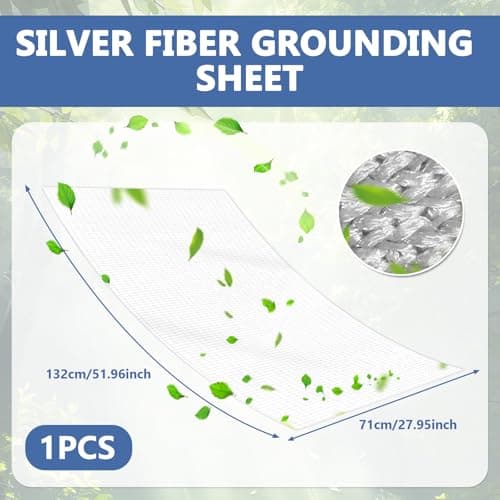 Grounding Sheet With Silver Grounding Bed Sheet Natural Wellness And Healthy Earth Energy Mat With 10% Silver Fiber & 90% Organic Cotton (White 132 * 71cm) — view 4