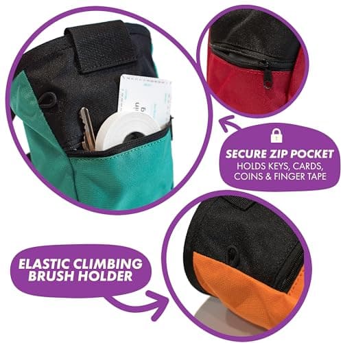 Psychi OG Waist Chalk Bag Starter Pack Bundle for Rock Climbing Bouldering Gym (Grey) — view 5