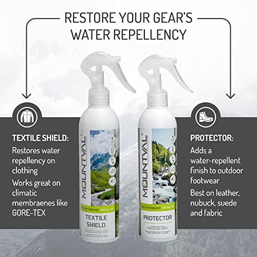 Mountval Protector Set, 2 x 300ml, Textile Shield for Clothing, Protector for Shoes, Leather, Nubuck, Suede, Fabric & GORE-TEX — view 6