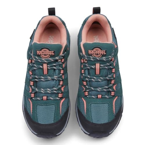 Northwest Territory Eden Leather Waterproof Women's Walking Shoes Turquoise — view 6