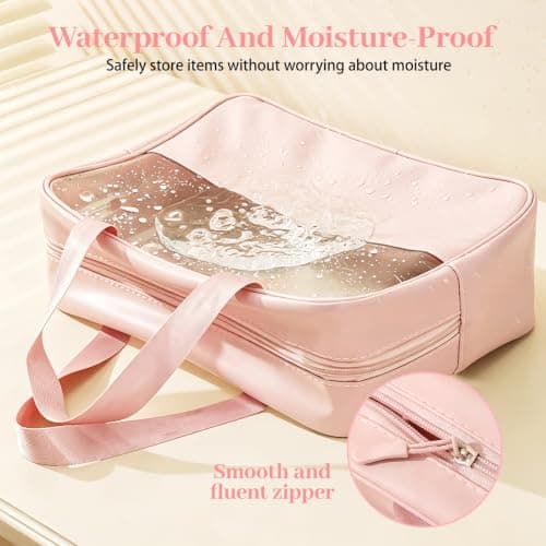 Clear Travel Toiletry Bag 3 Pack, Waterproof PVC Wash Bag Set — view 5