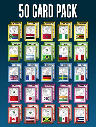 Smart Cards Countries, Gift, Stocking Filler, Travel Game, 7 games in 1, Pairs, Snap, Trumps, Rummy, Memory Quiz, Learn Facts, Age 5+, 1-8 Players — view 5