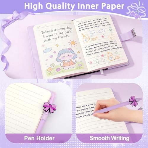 Diary with Lock for Girls, Secret Diary for Girls Age 6-15, Gifts for Girls — view 5