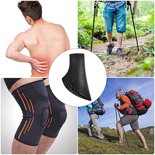 Pack of 4 Nordic Walking Poles, Walking Aid, Rubber Steps, Walking Poles, Rubber Buffers, Nordic Walking Poles, Walking Pads for Trekking, Asphalt, Gravel Mountains with Diameter (10 mm) — view 4