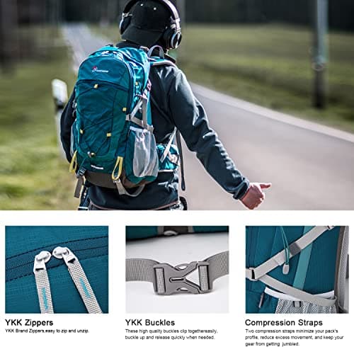 MOUNTAINTOP Hiking Backpack 40L Water Resistent Trekking Rucksack for Men Women Outdoor Traveling pack Daypack 55 x 35 x 25 cm — view 6