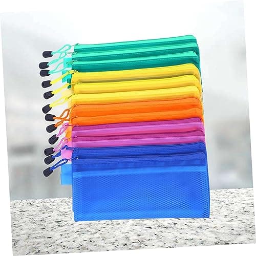 GARIOUANS Zipper File Bag Matte Portfolio Document Organizer Travel Document Holder with Ball Pattern Easy Fit PVC Folder for Office and Flight Use Random Color — view 3