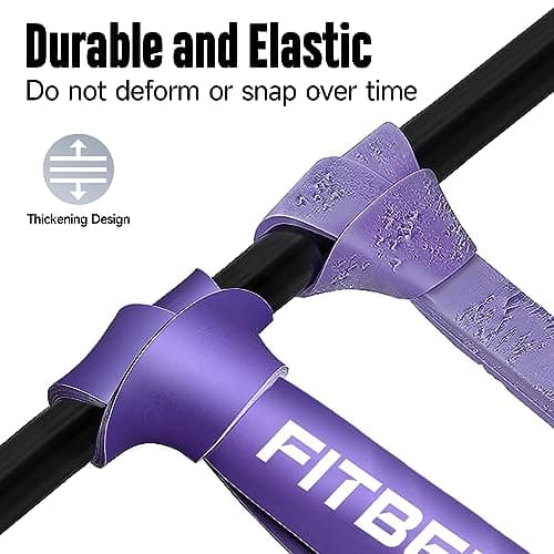 FitBeast Pull Up Band, 40-80 LBS Purple Resistance Band Pull Up for Calisthenics, Bodyweight Training, Powerlifting, Muscle Toning, Yoga, Stretch Mobility, Purple — view 3