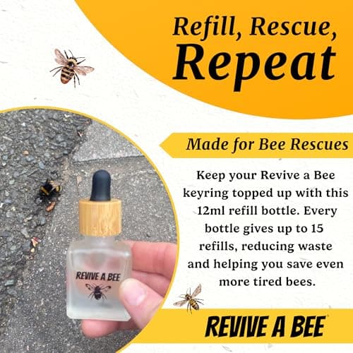 Revive a Bee Bamboo Bee Revival Kit Refill Bottle with Bee Sugar Water (12ml), Compatible with Revive A Bee Bee Revival Keyrings and Rescue Kits — view 4