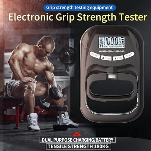 Hand Grip Dynamometer 396lbs Rechargeable Digital Display — view 2