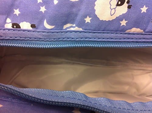 Little Wool Shop Holdall Style Knitting Bag, Pretty Sheep Design On Blue 2 Sizes (1 Supplied) (Large (50x24x16)) — view 2