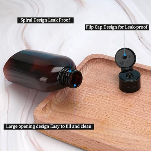 Decorniqu 15 Pack TSA Approved Travel Bottles for Toiletries(Brown) — view 5