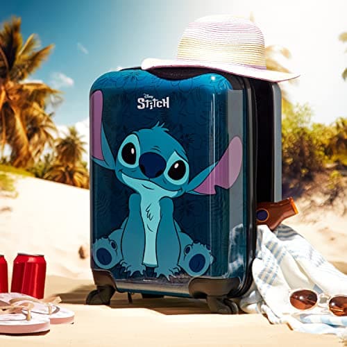 Disney Stitch Suitcase Hard Shell 49 x 33 x 22 30L Capacity 4 Spinner Wheels Extendable Handle Holiday Travel Essentials (Navy, S (L49cm x W33cm - 30L) — view 3