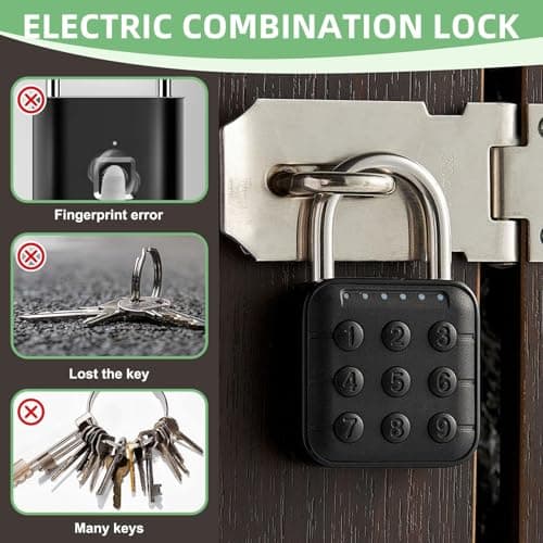 6 Digit Combination Padlock, IP55 Waterproof Gym Locker Padlock — view 5