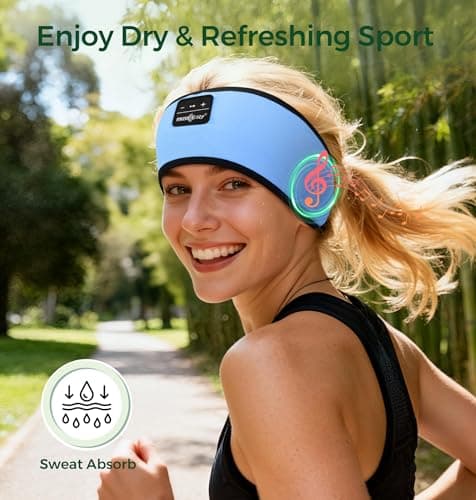 MUSICOZY Sleep Headphones Cooling Headband Headphones Bamboo Cotton — view 5