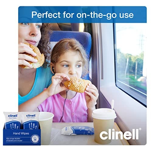 Clinell Antimicrobial Hand Wipes Ideal for Travel - 20 Packs of 8 Wipes - Dermatologically Tested, Kills 99.99% of bacteria & viruses — view 4