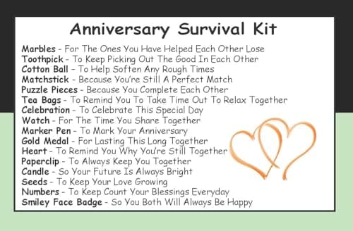 Survival Kit In A Can A Fun & Unique Novelty Gift Set with Card Perfect for Couples Parents Grandparents & Friends. Wedding Anniversary Celebration Keepsake — view 3