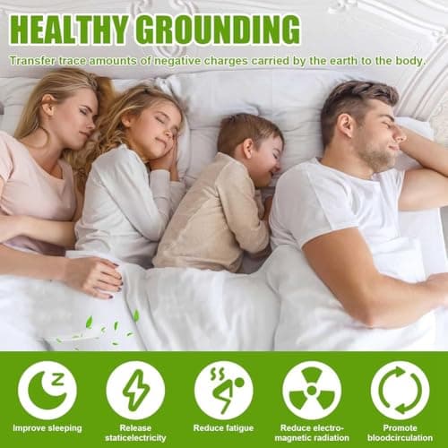 Quvixy Grounding Bed Sheet Quick Setup UK Plug Adapter Included Family — view 5