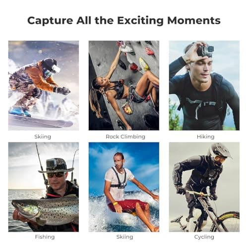 K&F CONCEPT Head Strap & Chest Mount Set Action Camera Accessories Kit — view 6