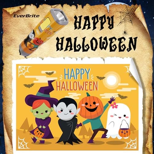 EverBrite Halloween Torch, Small Flashlight with Clip (Orange) — view 2