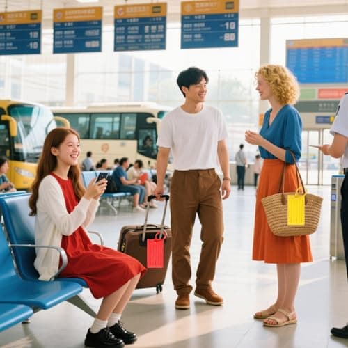 Durable Leather Luggage Tags Set of 4 – Premium Travel Bag ID Labels, Secure Strap, Personalized Name Card Included — view 4