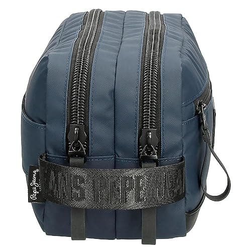 Pepe Jeans Hoxton Toiletry Bag Two Compartments Blue 26x16x12cm Polyester, blue, One Size, Toiletry Bag — view 3