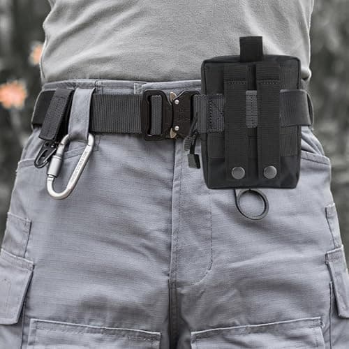 Multipurpose Tactical Molle Pouch, Small EDC Utility Belt Bag with Detachable Quick Release Strap, Multipurpose Waist Pack for Cell Phone, Gadgets & Outdoor Gear — view 6