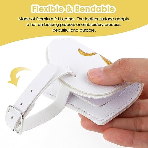 Simarro 2 Pcs Luggage Tags, PU Leather Travel Tags Mr and Mrs Gifts, Bridal Shower Gift for Married Couples Honeymoon Lovers Travel Outdoor Use — view 6
