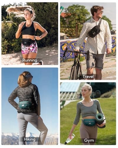 Waterfly Bum Bag Fanny Pack Waist Packs with RFID Blocking Black — view 6