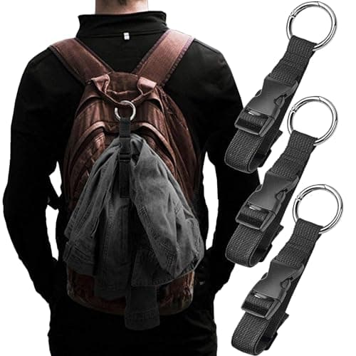 Haojiaho 3 Pcs Add a Bag Luggage Straps, Jacket Holder, Make Your Hands Free, Adjustable Suitcase Belt Straps, Travel Accessories for Connecting Luggage or Backpack, Easy to Carry Your Extra Bags