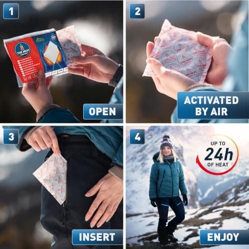 THE HEAT COMPANY Handwarmer XL - 10 Pieces - EXTRA WARM - XL Hand Heat Pad - 24 Hours Warm Hands - Instant Heat - Air Activated - Purely Natural — view 3