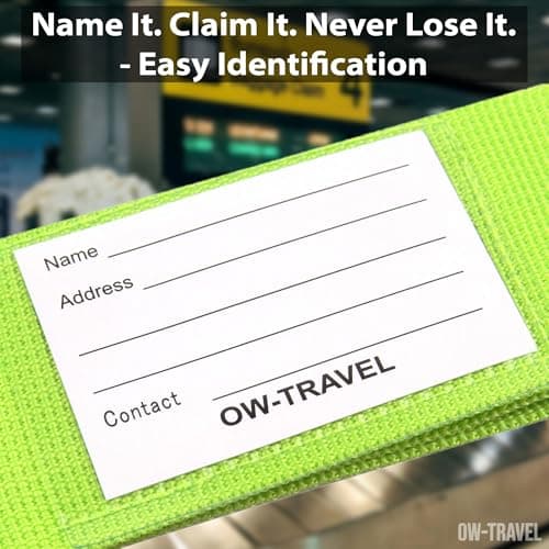 OW-Travel Personalised Luggage Straps for Suitcases, Green, 2 Pack — view 6
