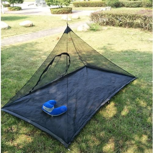 Vilemoon Mosquito Net with Waterproof Bottom for Camping Bed Compact and Ultra-Light for Travel Outdoor Lightweight Mesh for 1-2 Person (Black) — view 5
