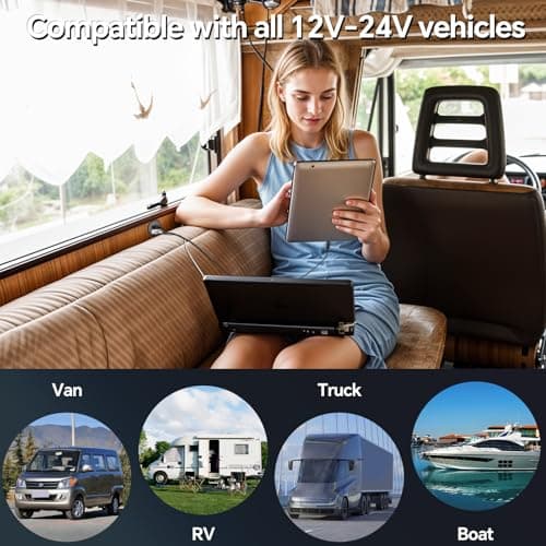 acegoo USB Socket 12V USB Outlet Campervan All-Aluminum RV Outlet, Type A + Type C Port Max 24W Output Charger, PD3.0&QC3.0 Fast Charging for Motorhome Marine Boat Bus Car Truck(Small Panel*1) — view 2