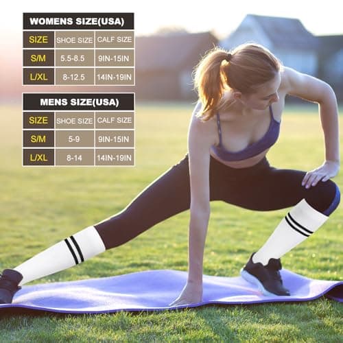Zuimei 6Pcs Unisex Compression Socks Promoting Blood Circulation Suitable for Sports Flying Pregnant Women Nurses Travel, L — view 4