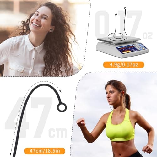 Qianyu 2PCS Earplug Lanyard Replaceable Tug Resistant Silicone Earplugs Connector Cord Minimal Disruption Earplugs Connector Soft Durable Flexible Earphone Strap Cord for Most Removable Earbuds — view 2