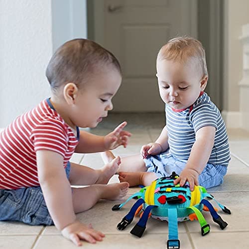 beetoy Sensory Buckle Pillow Toys for Toddlers 1-3, Learning Activity Toy Develop Fine Motor Skill, Educational Buckle Zipper Toys Toddler Activities Travel Toy for Threading Basic Skills — view 6
