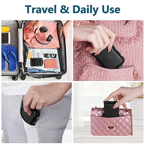 AOOWU Pill Box Organiser, 1PCS Portable Medicine Storage Box, Double Layer 10 Grids Tablet Organiser to Hold Vitamins, Cod Liver Oil, Supplements and Medication for Travel Work(C-Black) — view 5