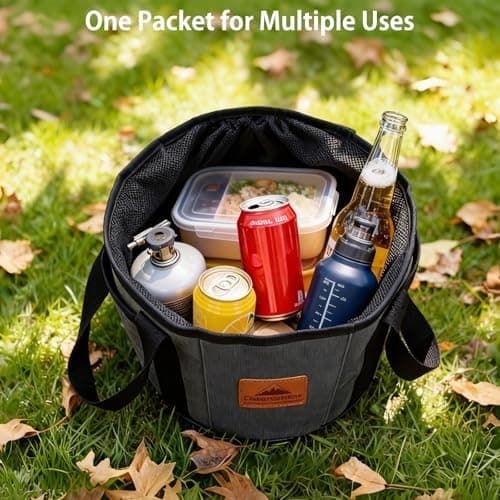 Campingmoon 10 In Dutch Oven Bag, Heavy Duty Canvas Camping Storage Bag with Drawstring, Portable Cookware Organizer for Cast Iron Pot, Anti-Scratch Protection for Camping Picnic — view 3