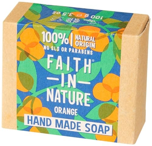 Faith In Nature Natural Orange Hand Soap Bar, Detoxifying, Vegan and Cruelty Free, No SLS or Parabens, 100 g (Pack of 2) — view 4