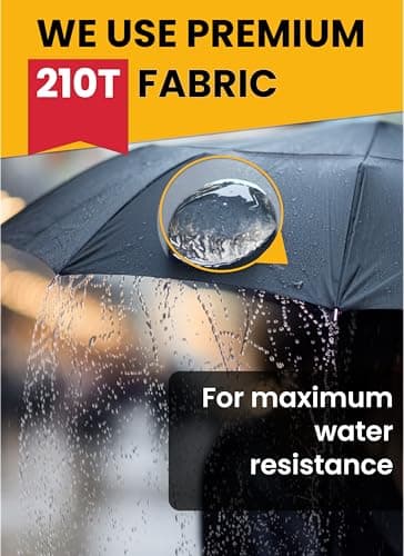 NEW 2 Pack Premium Large Windproof Double Canopy Umbrellas for Rain - Travel Compact Automatic Folding Umbrella for Backpack - Portable Auto Oversized Black Compact Umbrella for Men and Women — view 5