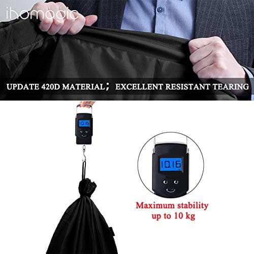 IHOMAGIC Large Travel Laundry Bag, Large Laundry Bag, Wash Me Storage Bag, Hand Washable, Lightweight Bag for Dirty Clothes 120L for Dorm, Camp and Apartments, Travel, Black — view 3