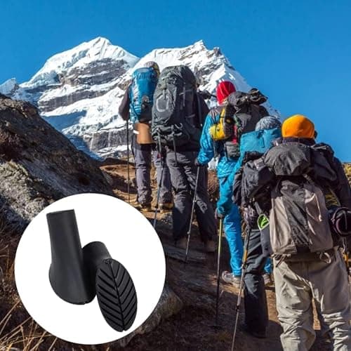 Pack of 4 Nordic Walking Poles, Walking Aid, Rubber Steps, Walking Poles, Rubber Buffers, Nordic Walking Poles, Walking Pads for Trekking, Asphalt, Gravel Mountains with Diameter (10 mm) — view 3