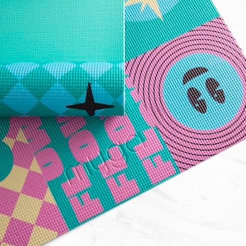 Myga Printed Yoga Mat - 6mm Thick Non-Slip Exercise Mat for Yoga, Pilates, Meditation and Fitness - Lightweight Travel Yoga Mat for Men and Women - Choice of Design (Spirit) — view 6
