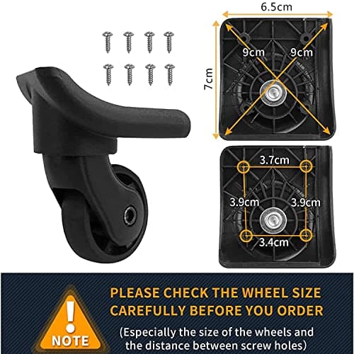 Zoofen Replacement Luggage Wheel Suitcase Repair Spinner Wheels Luggage Accessories (W149) — view 2