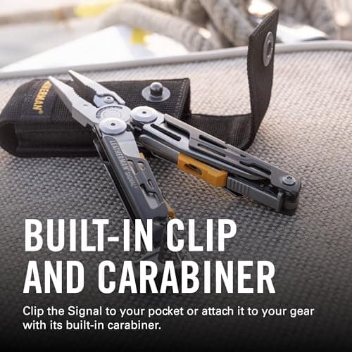 Leatherman Signal Multi-Tool - 19 Tools for Camping & Survival, Silver — view 5