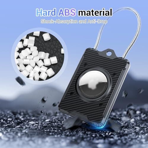 PROfezzion Luggage Tag AirTag Holder with Wire Cable Key Ring Name ID Cards — view 4