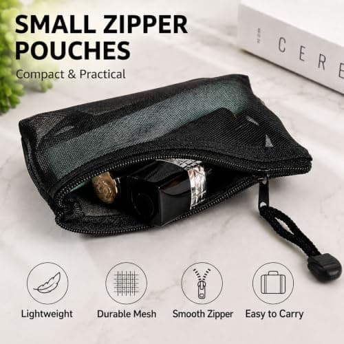 8PCS Small Zip Bags, Travel Pouch Set for Makeup & Toiletries Organizer — view 5