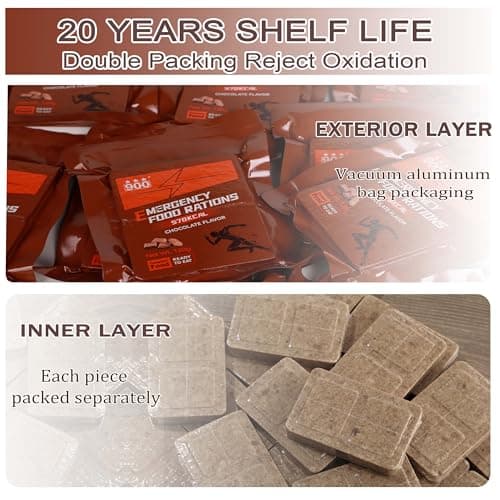 Emergency Food Rations, High Energy Biscuits, Chocolate Flavor 12 Packs — view 2