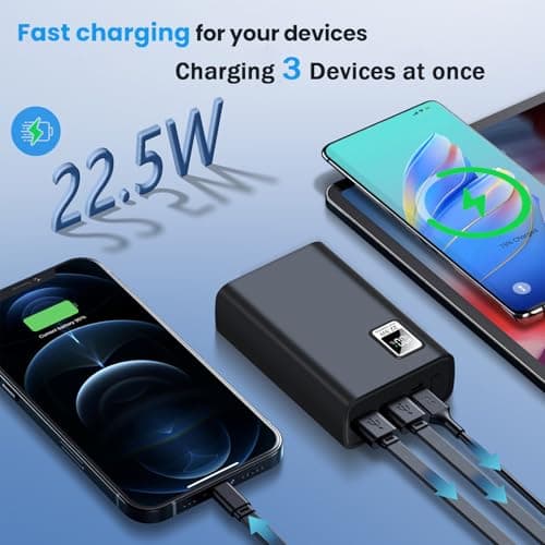 Power Bank 20000mAh, Smallest Fast Charging Mini Portable Charger,USB C Input and Output Battery Pack for iPhone 15/14/13, Samsung, Xiaomi, and More (20000mAh) — view 2
