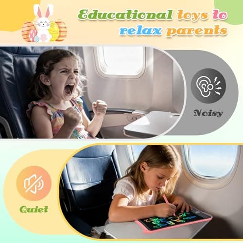[2 Pack] RaceGT 8.5 Inch LCD Writing Tablet for Kids, Colorful Screen Drawing Pad and Doodle Board, Holiday Travel Essentials Toys Birthday Easter Gift for 3 4 5 6 7 8 Year Old Boys Girls(Pink & Blue) — view 4